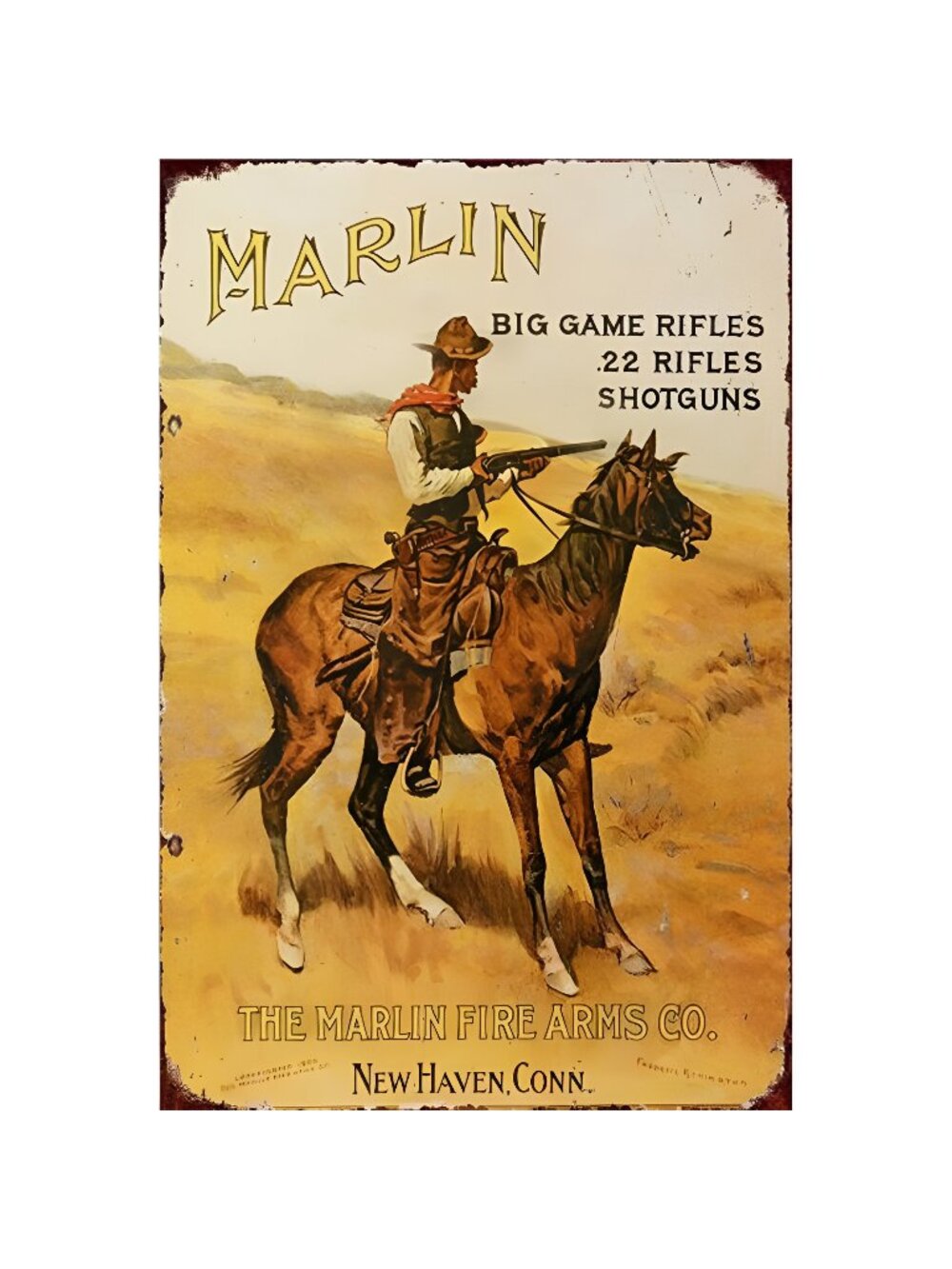 New Tin Sign Aluminum Retro Western Cowboy Metal Sign 8 X 12 Inch